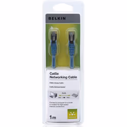 Belkin 1m RJ45 Male to Male Fast CAT5e Snagless Patch Cable - Blue