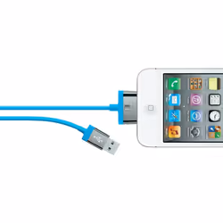 Belkin MIXIT ChargeSync, 2m, Blue, USB A, Apple 30-pin, 2 m, Male, Male