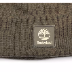 Timberland Men's Cuffed Beanie with Tonal Patch  Charcoal Heather Grey