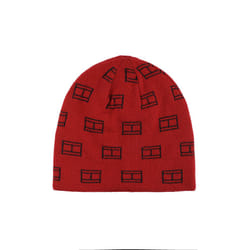 Tommy Hilfiger Boys' Reversible Cold Weather Beanie  Red  4-7