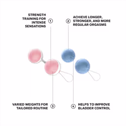 LELO Beads Kegel Balls for Women of All Ages - Premium Silicone Exercise Weighted Balls with String (Mini)