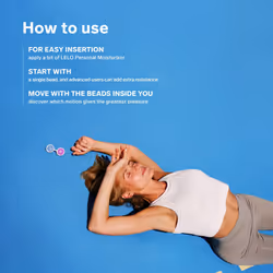 LELO Beads Kegel Balls for Women of All Ages - Premium Silicone Exercise Weighted Balls with String (Mini)