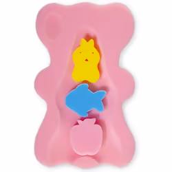 HALLO Soft Infant Bath Sponge Skid Proof Baby Bath Mat Newborn Odor Fr