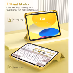 iPad 10th Generation Case with Pencil Holder iPad 10.9 Inch Case 2022, Soft TPU Smart Stand Back Cover Case for iPad 10th Generation, Support Touch ID