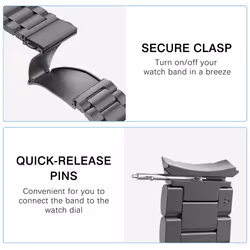 Metal Strap Compatible with Samsung Galaxy Watch 7 FE 6 5 4 Strap 40mm 44mm/Watch 6 Classic 43mm 47mm/5 Pro 45mm/4 Classic 42mm 46mm, No Gap Stainless