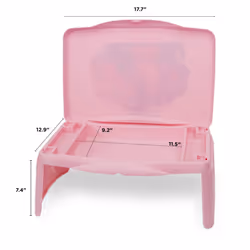 Peppa Pig Kids Lap Desk with Storage - Folding Lid and Collapsible Design - Portable for Travel or use in Bed at Home - Great for Writing  Reading or