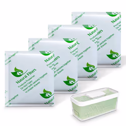 Natural Filters 4 Pack Greensaver Produce Preserver Filter Refills Compatible With OXO Greensaver - 11145300 Fully Breathable ...
