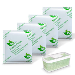 Natural Filters 4 Pack Greensaver Produce Preserver Filter Refills Compatible With OXO Greensaver - 11145300 Fully Breathable Tyvek Sachet