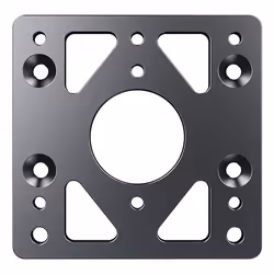 Moza Racing RS049, Wheel base mount adapter, Black, Steel, R9, R12, R16, R5 and R21