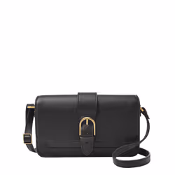 Fossil Women's Zoey Leather Small Crossbody Purse Handbag  Black (Mode