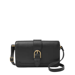 Fossil Women's Zoey Leather Small Crossbody Purse Handbag  Black (Mode