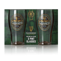 Guinness Stout Beer Glass Green Ireland Collection Twin Pack  Official