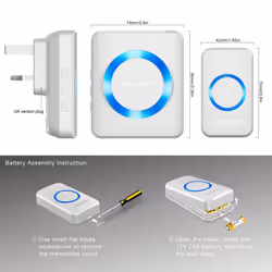 Doorbell, TeckNet Wall Plug-in Wireless Cordless Door Chime