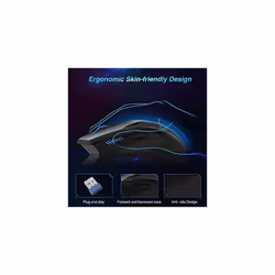 TECKNET 2.4G USB Wireless Optical Gaming Mouse, 8 Buttons, 4800DPI Nano Receiver for Windows XP, Vista, WIN7, WIN8, Win10, MAC