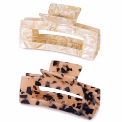 Large Tortoise Shell Claw Clip 4.1 Inch Cellulose Acetate Hair Claw  2 Pack Banana Hair Claw Clips for Thick Curly Hair  Fren ...