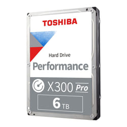 Toshiba X300 PRO 6TB High Workload Performance for Creative Professionals 3.5-Inch Internal Hard Drive - Up to 300 TB/Year Workload Rate CMR SATA 6 GB