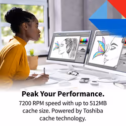 Toshiba X300 PRO 6TB High Workload Performance for Creative Professionals 3.5-Inch Internal Hard Drive - Up to 300 TB/Year Workload Rate CMR SATA 6 GB