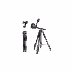 Desview Camera Tripod 62 inch, Lightweight Aluminium Travel Tripod Stand with Phone Holder, Carry Bag for DSLR/All Cameras/Ce ...