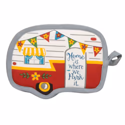 HAPPY CAMPER SHAPED POTHOLDER