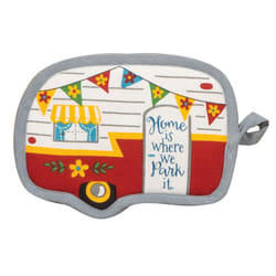 HAPPY CAMPER SHAPED POTHOLDER