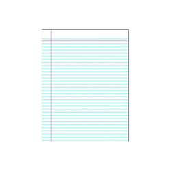 Sulphite Theme Paper With Red Margin And Headline, 8 x 10.5 In.,White