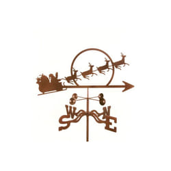 Santa with Sleigh Weathervane - Roof Mount
