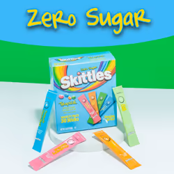 Skittles Zero Sugar Variety Pack Singles-to-Go Powdered Drink Mix, Tropical, 30 CT
