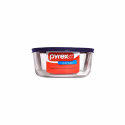 Pyrex Simply Store 7-Cup Round Glass Food Storage Dish,Blue
