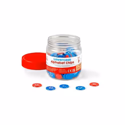 Learning Resources LRNH2M94473 Hand2Mind Lowercase Alphabet Chips Set, Rainbow