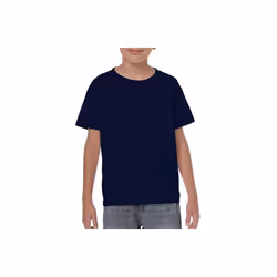 DDI 2337696 Heavy Cotton Youth T-shirt - Navy - Small Case of 12