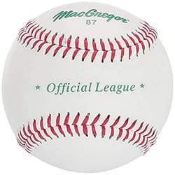 MacGregor 87 Official Split Baseball  Leather (One Dozen)   White Pear
