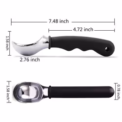 MUYULIN Ice Cream Scoop Comfortable Silicone Non-Slip Dishwasher Safe