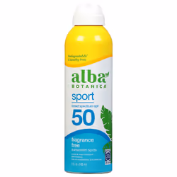 Alba Botanica Sport Sunscreen Spray for Face and Body SPF 50 5 fl oz Bottle