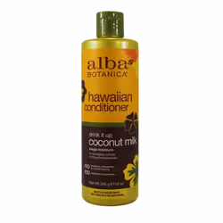 Alba Botanica Drink It Up Conditioner, Coconut Milk, 340g, Women, Dry hair, Hydrating, Moisturizing, Nourishing, Softening, 3 ...