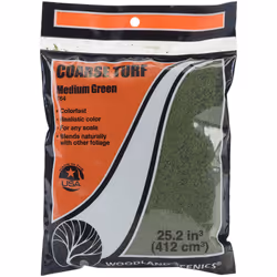 Turf 18 To 25.2 Cubic Inches-Medium Green - Coarse