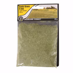 Woodland Scenics FS619 4mm Static Grass Light Green Scenic Brush Foliage Flock