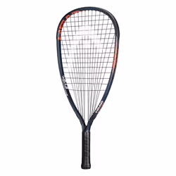 HEAD MX Fire 190 Beginners Racquetball Racket - Pre-Strung Head Light Balance Racquet Navy/Orange