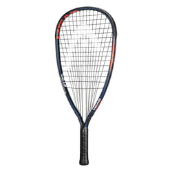 HEAD MX Fire 190 Beginners Racquetball Racket - Pre-Strung Head Light Balance Racquet Navy/Orange