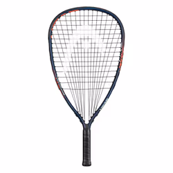 HEAD MX Fire 190 Beginners Racquetball Racket - Pre-Strung Head Light Balance Racquet Navy/Orange