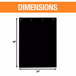 Buyers Products  Two Pack  Black Polymer Mudflaps 24x30 Inch  RC30PPB