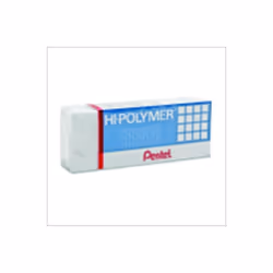 Pentel 1065402 Super Hi-Polymer Large Latex-Free Non-Abrasive Eraser, White