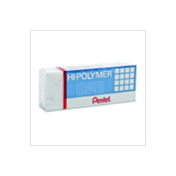 Pentel 1065402 Super Hi-Polymer Large Latex-Free Non-Abrasive Eraser, White
