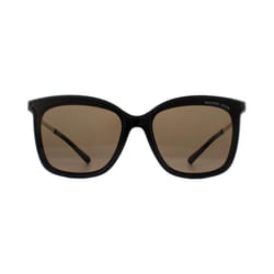 Michael Kors Sunglasses Zermatt 2079U 333273 Shiny Black & Metallic Gold Brown