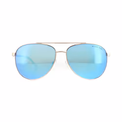 Michael Kors Sunglasses Hvar 5007 104525 Rose Gold White Blue Mirror