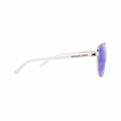 Michael Kors Sunglasses Hvar 5007 104525 Rose Gold White Blue Mirror