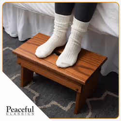 Peaceful Classics Step Stool  Amish Handmade Kids Step Stool  Bathroom  Bedroom  Living Room Or Kitchen Step Stool for Adults  Multipurpose Foot St