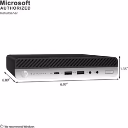 HP EliteDesk 800 G5 High-Performance Mini PC Desktop Computer  9th Gen Core i5-9500T  16GB DDR4 Memory  256GB SSD  Keyboard & Mouse  WiFi  B