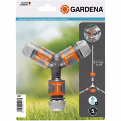 GARDENA branch set for 13 mm (1/2") - and 15 mm (5/8") - water hoses: Waterproof drop connector for easy division water (1828 ...