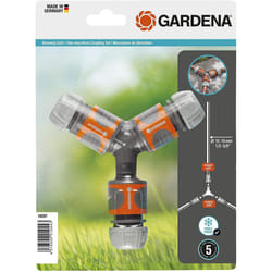 GARDENA branch set for 13 mm (1/2") - and 15 mm (5/8") - water hoses: Waterproof drop connector for easy division water (18287-20)