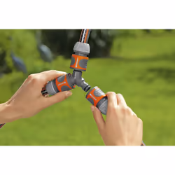 GARDENA branch set for 13 mm (1/2") - and 15 mm (5/8") - water hoses: Waterproof drop connector for easy division water (18287-20)
